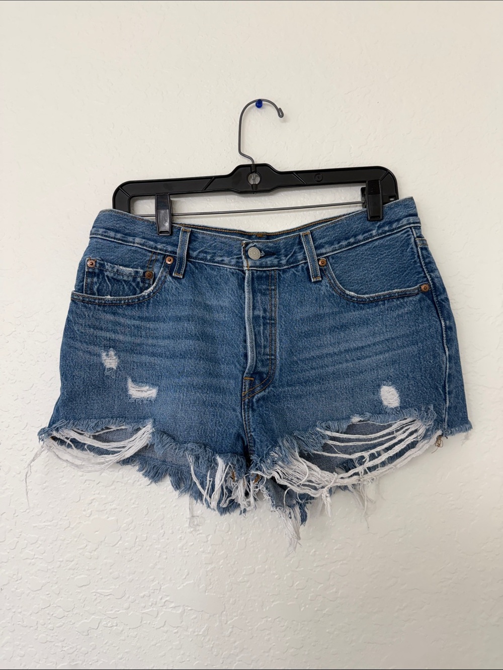 Distressed Levi Denim Women's Shorts